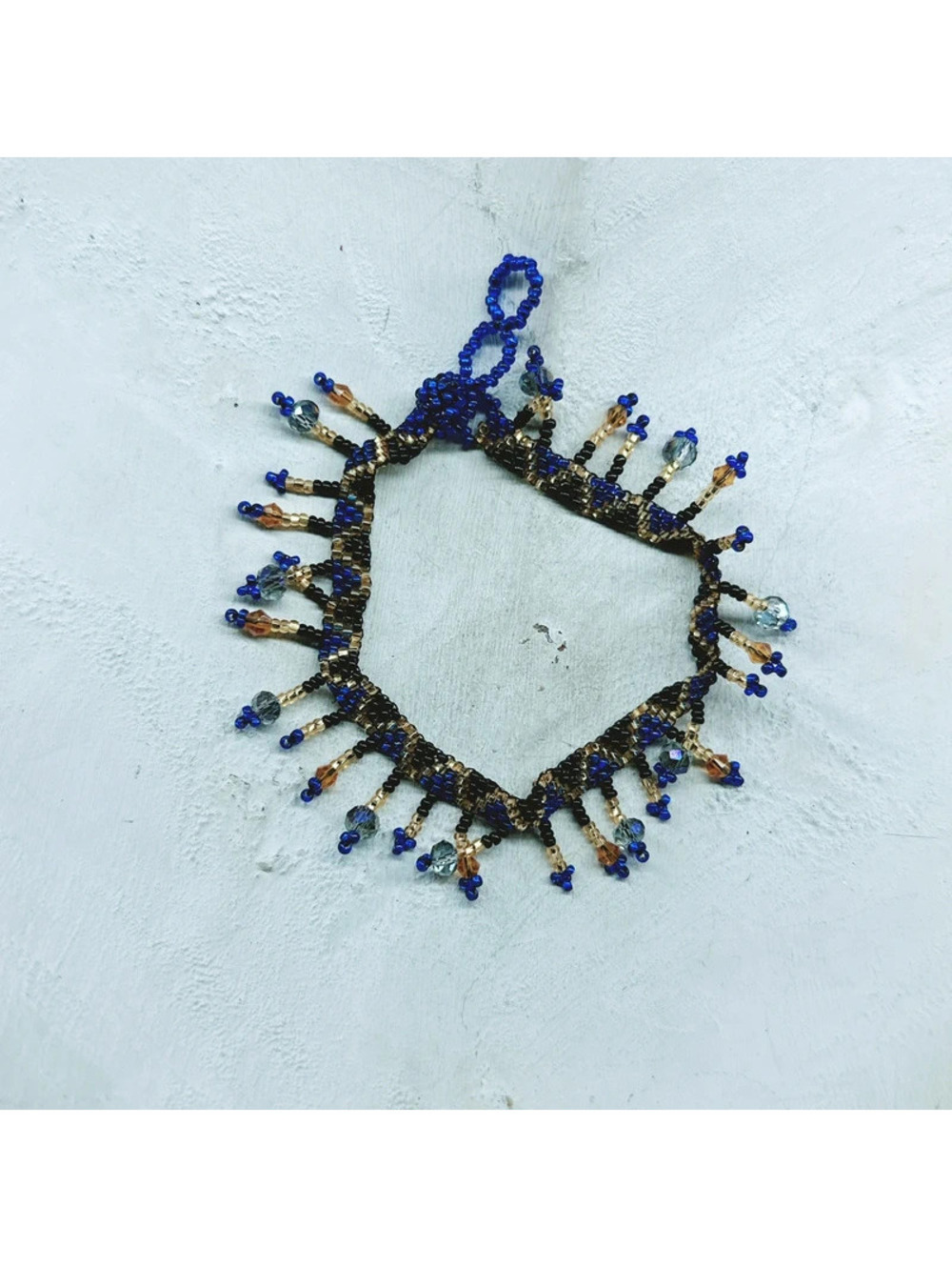 1026mc. Black Glass Bracelet